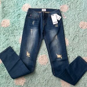 Hudson Jeans Kid Girl 14 Mid Rise Denim Blue Slim Stretch Designer Skinny dark